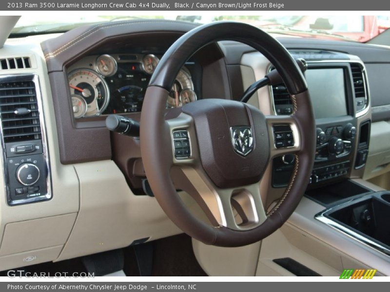  2013 3500 Laramie Longhorn Crew Cab 4x4 Dually Steering Wheel
