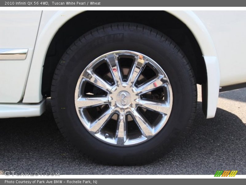 Tuscan White Pearl / Wheat 2010 Infiniti QX 56 4WD