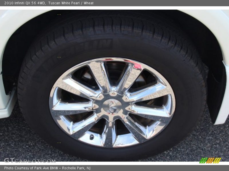 Tuscan White Pearl / Wheat 2010 Infiniti QX 56 4WD