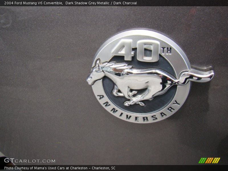 Dark Shadow Grey Metallic / Dark Charcoal 2004 Ford Mustang V6 Convertible