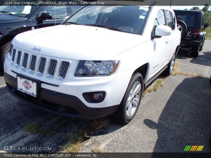 Bright White / Dark Slate Gray 2014 Jeep Compass Latitude 4x4