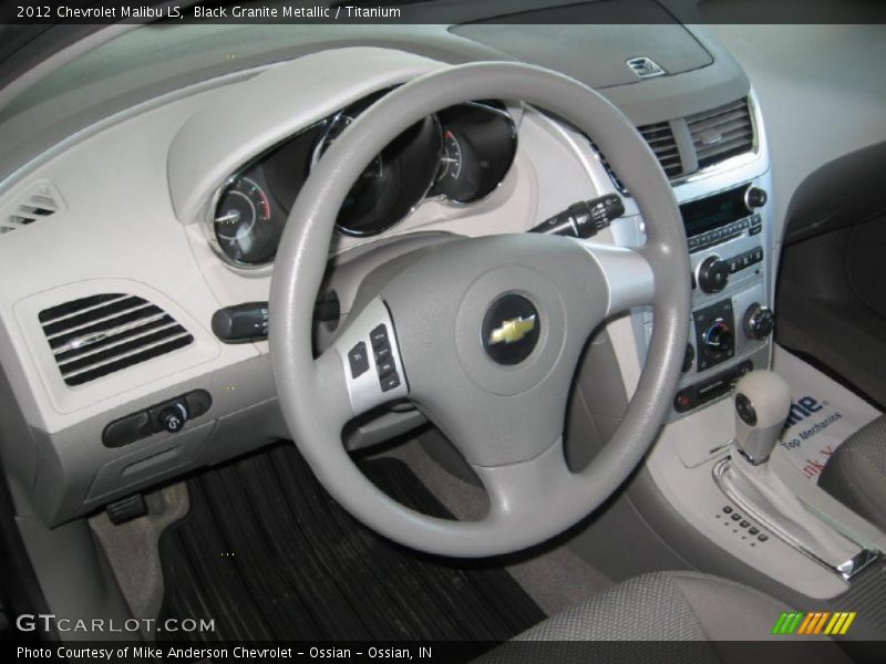 Black Granite Metallic / Titanium 2012 Chevrolet Malibu LS