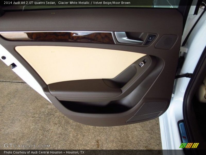Glacier White Metallic / Velvet Beige/Moor Brown 2014 Audi A4 2.0T quattro Sedan