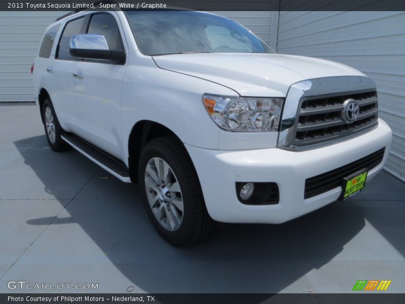 Super White / Graphite 2013 Toyota Sequoia Limited