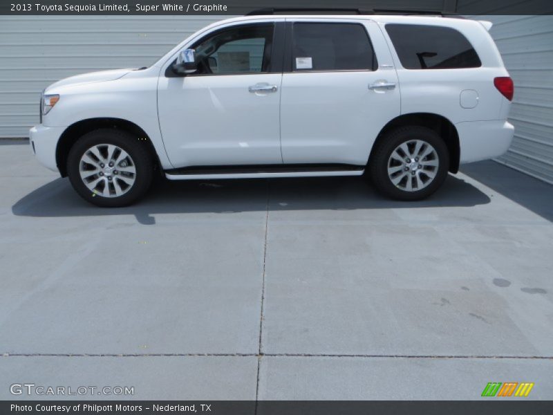 Super White / Graphite 2013 Toyota Sequoia Limited