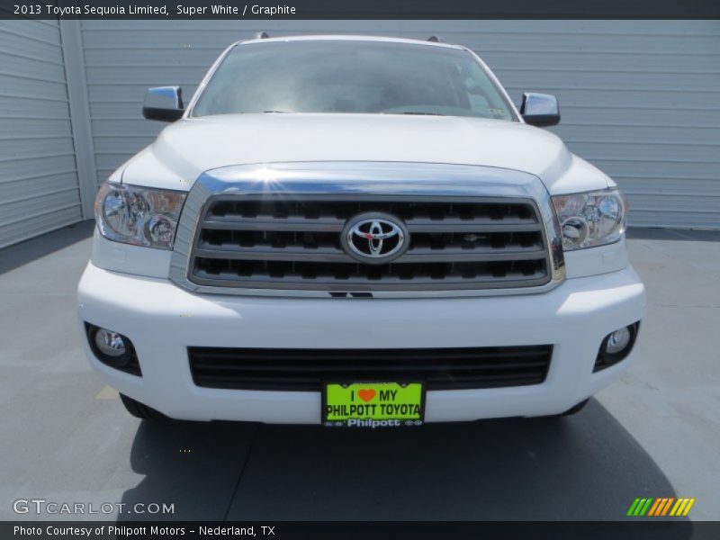 Super White / Graphite 2013 Toyota Sequoia Limited