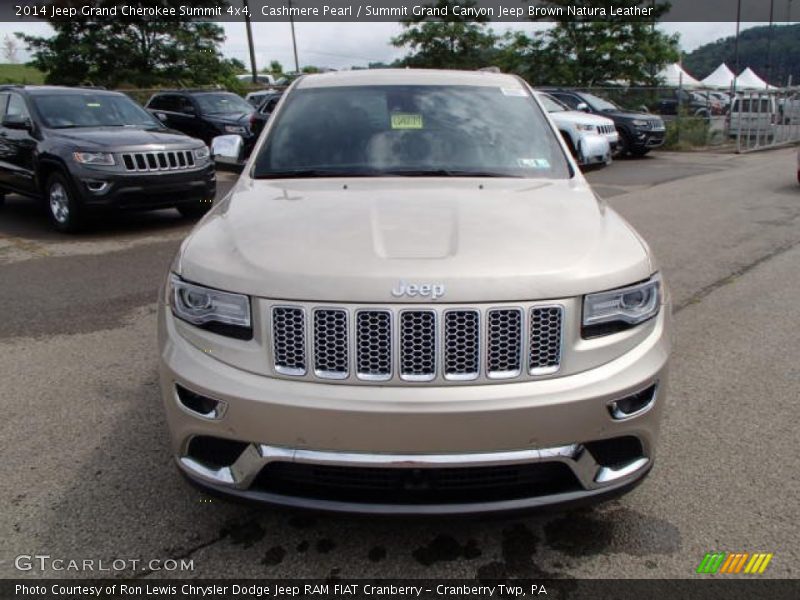 Cashmere Pearl / Summit Grand Canyon Jeep Brown Natura Leather 2014 Jeep Grand Cherokee Summit 4x4