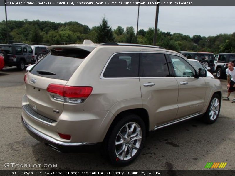 Cashmere Pearl / Summit Grand Canyon Jeep Brown Natura Leather 2014 Jeep Grand Cherokee Summit 4x4