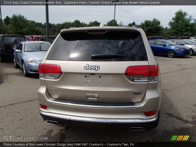 Cashmere Pearl / Summit Grand Canyon Jeep Brown Natura Leather 2014 Jeep Grand Cherokee Summit 4x4