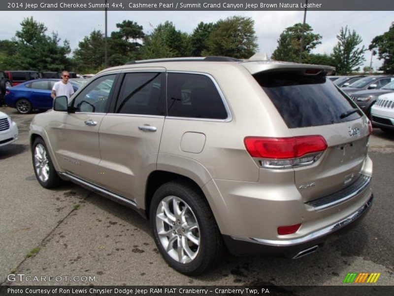 Cashmere Pearl / Summit Grand Canyon Jeep Brown Natura Leather 2014 Jeep Grand Cherokee Summit 4x4