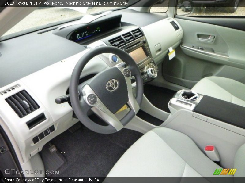 Misty Gray Interior - 2013 Prius v Two Hybrid 