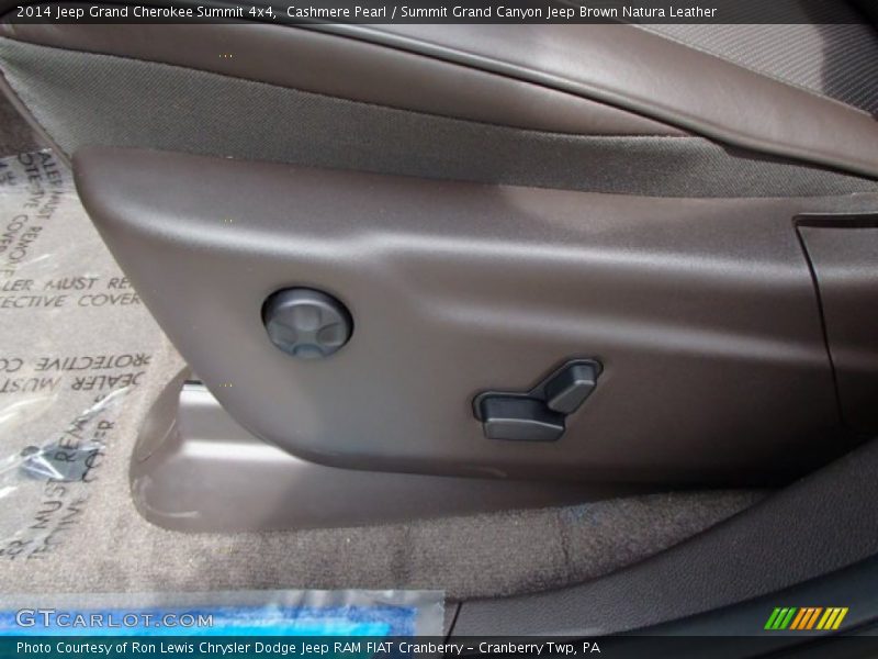 Cashmere Pearl / Summit Grand Canyon Jeep Brown Natura Leather 2014 Jeep Grand Cherokee Summit 4x4