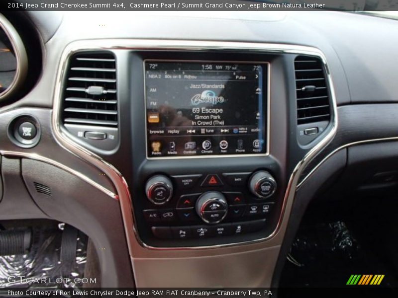 Cashmere Pearl / Summit Grand Canyon Jeep Brown Natura Leather 2014 Jeep Grand Cherokee Summit 4x4