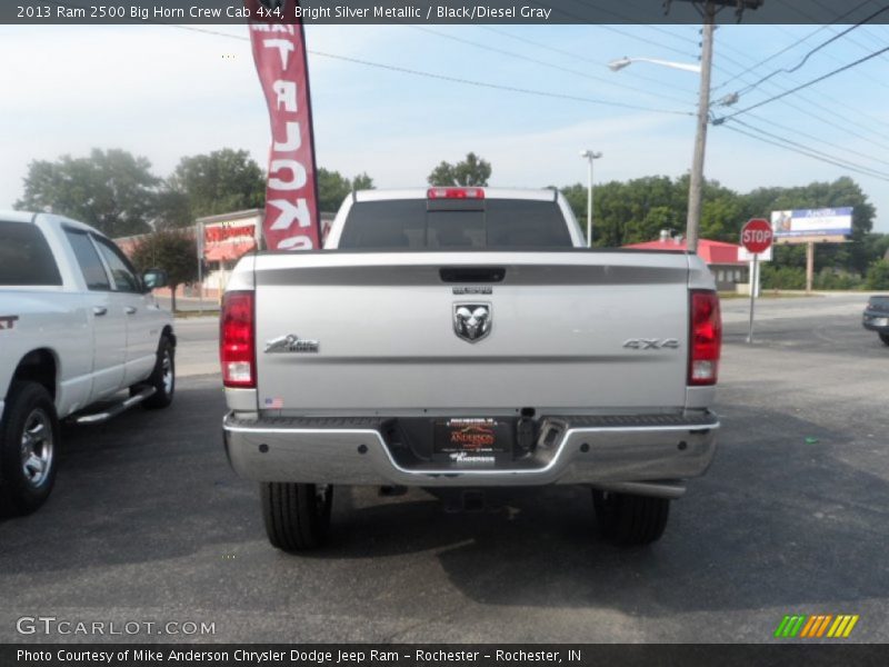 Bright Silver Metallic / Black/Diesel Gray 2013 Ram 2500 Big Horn Crew Cab 4x4