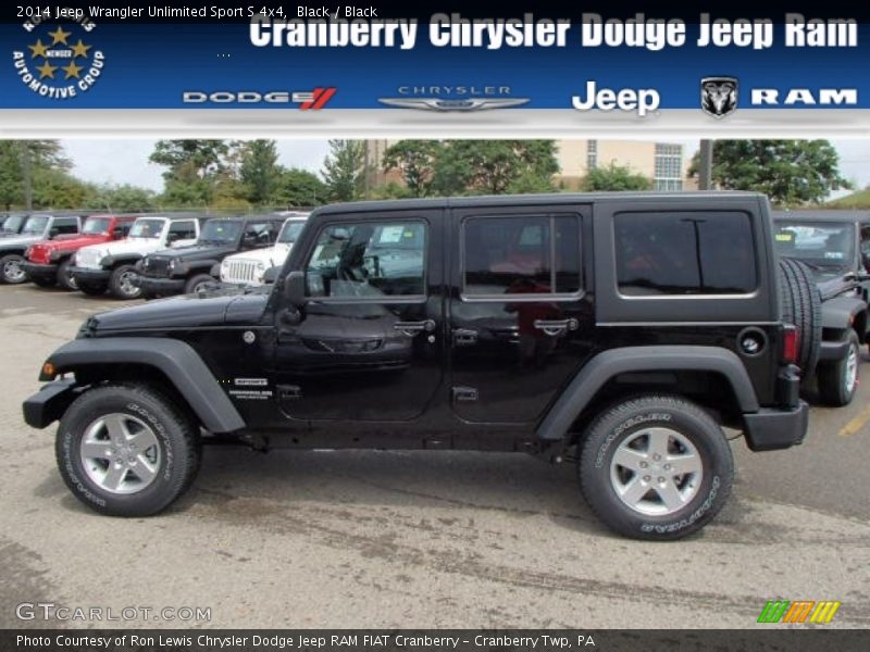 Black / Black 2014 Jeep Wrangler Unlimited Sport S 4x4
