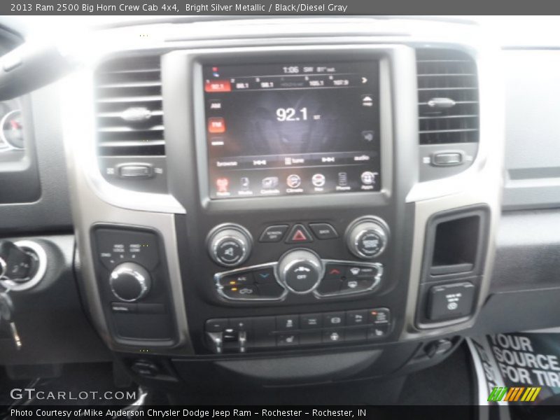 Bright Silver Metallic / Black/Diesel Gray 2013 Ram 2500 Big Horn Crew Cab 4x4