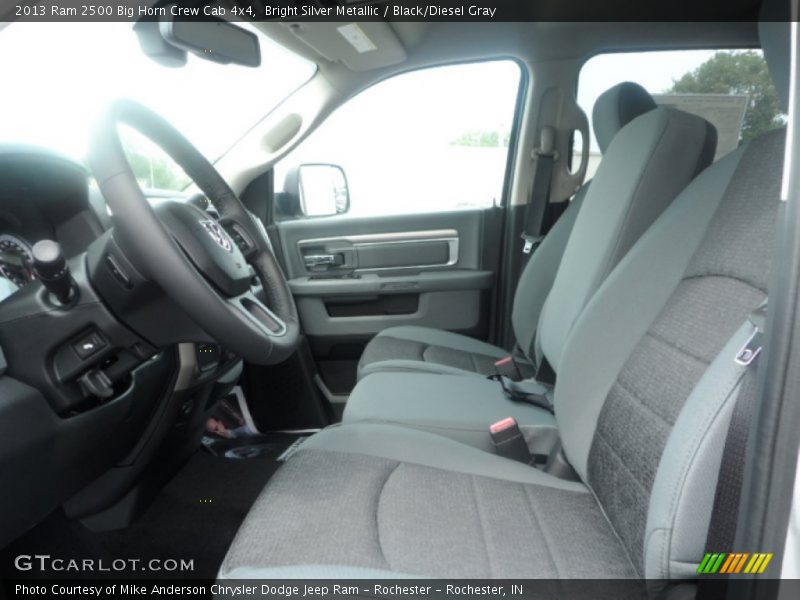 Bright Silver Metallic / Black/Diesel Gray 2013 Ram 2500 Big Horn Crew Cab 4x4