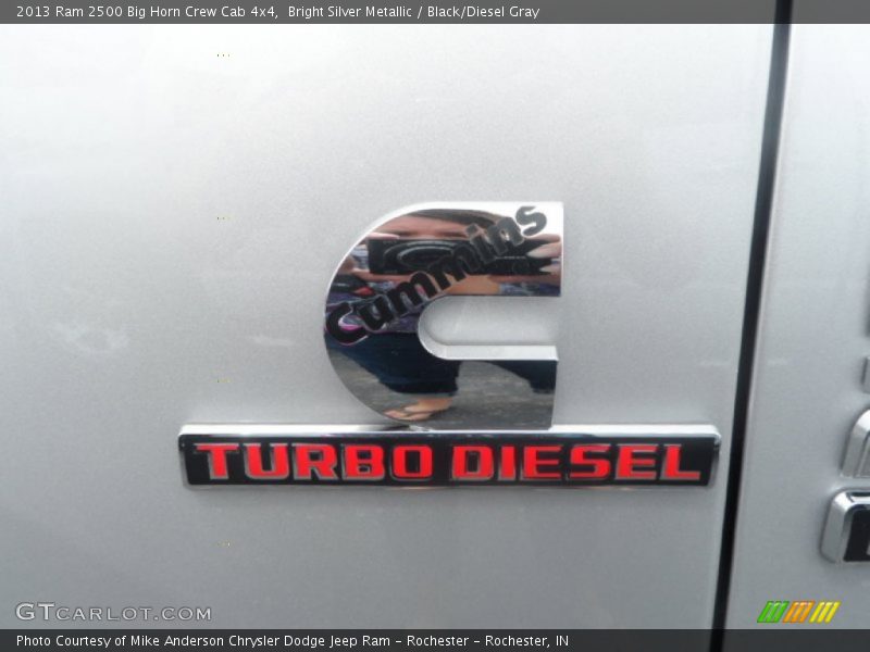 Bright Silver Metallic / Black/Diesel Gray 2013 Ram 2500 Big Horn Crew Cab 4x4