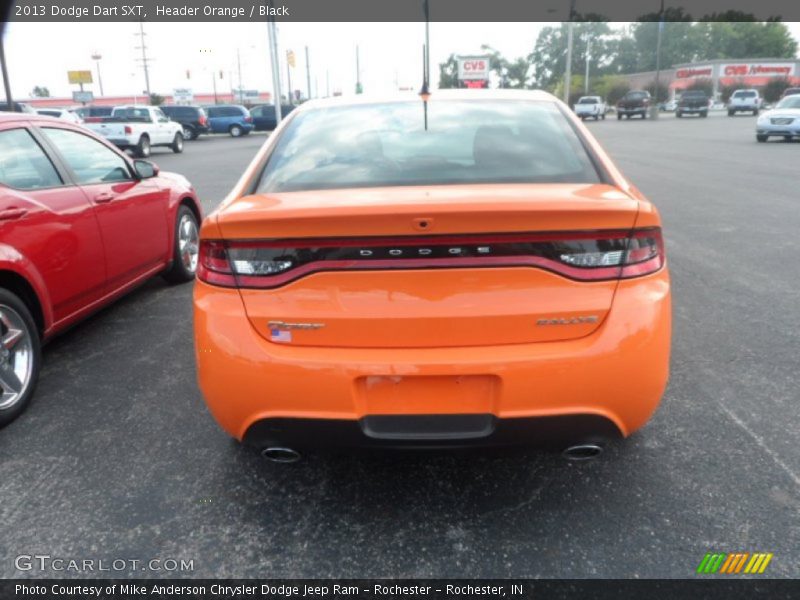 Header Orange / Black 2013 Dodge Dart SXT