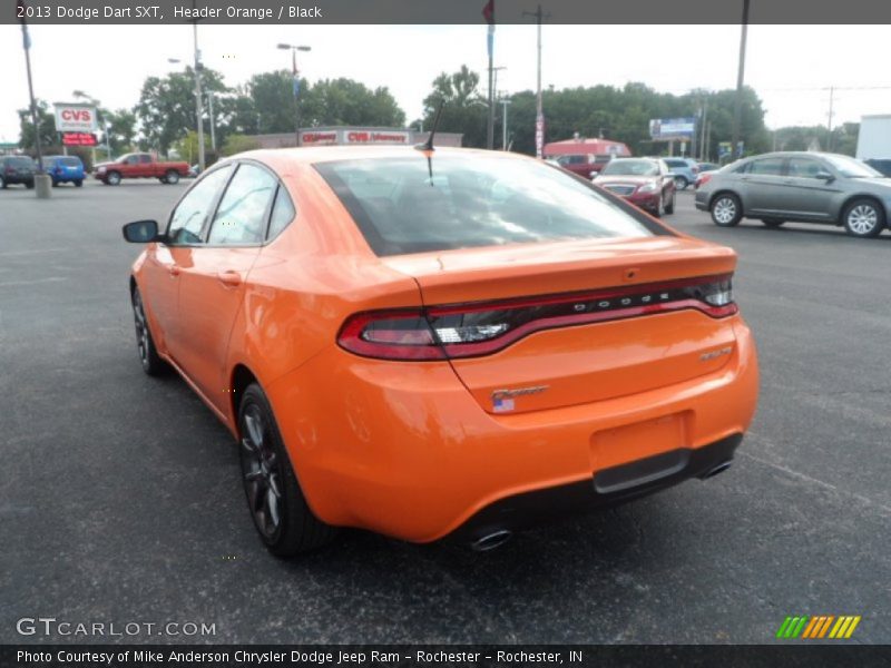 Header Orange / Black 2013 Dodge Dart SXT