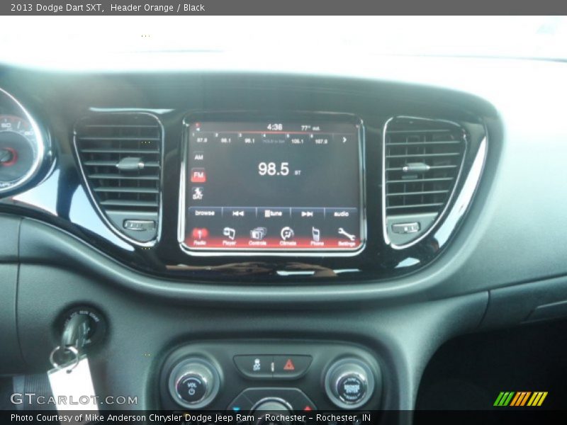 Header Orange / Black 2013 Dodge Dart SXT