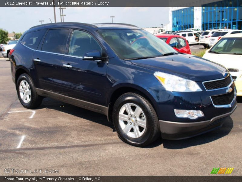 Twilight Blue Metallic / Ebony 2012 Chevrolet Traverse LT