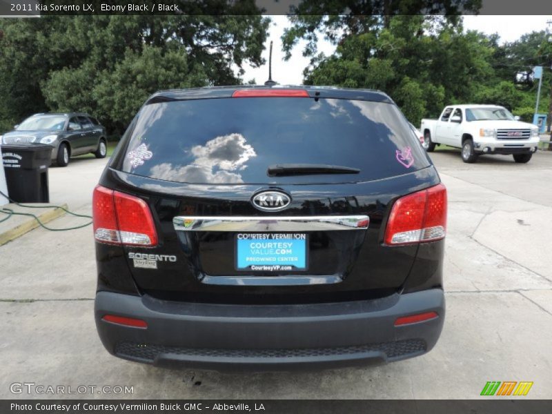 Ebony Black / Black 2011 Kia Sorento LX