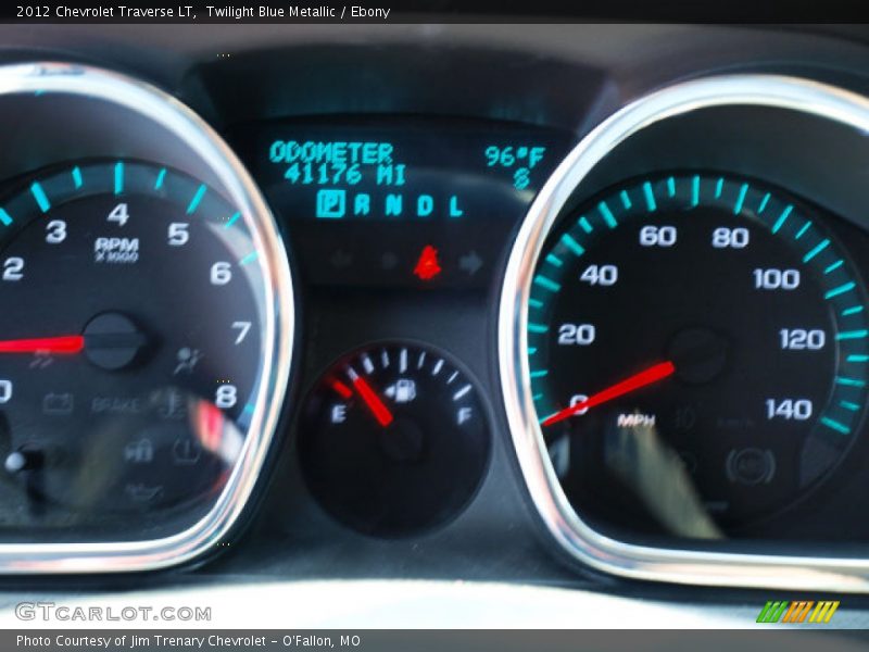 Twilight Blue Metallic / Ebony 2012 Chevrolet Traverse LT