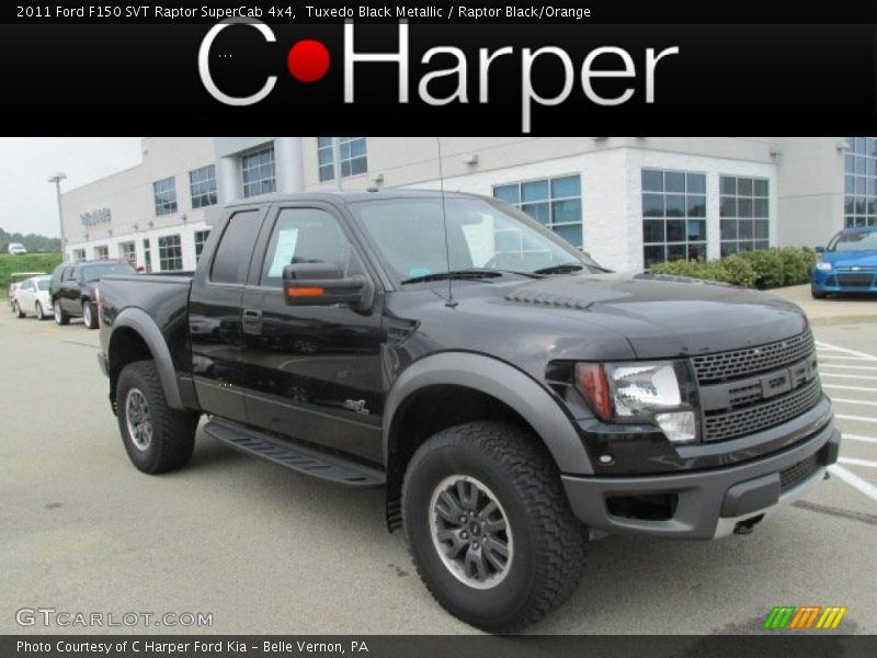 Tuxedo Black Metallic / Raptor Black/Orange 2011 Ford F150 SVT Raptor SuperCab 4x4