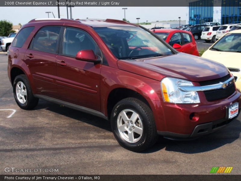 Deep Ruby Red Metallic / Light Gray 2008 Chevrolet Equinox LT