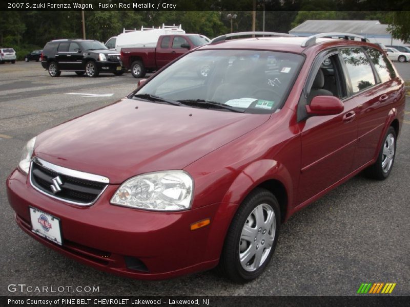 Fusion Red Metallic / Grey 2007 Suzuki Forenza Wagon