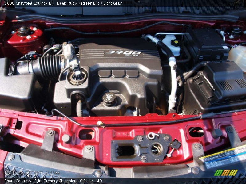 Deep Ruby Red Metallic / Light Gray 2008 Chevrolet Equinox LT