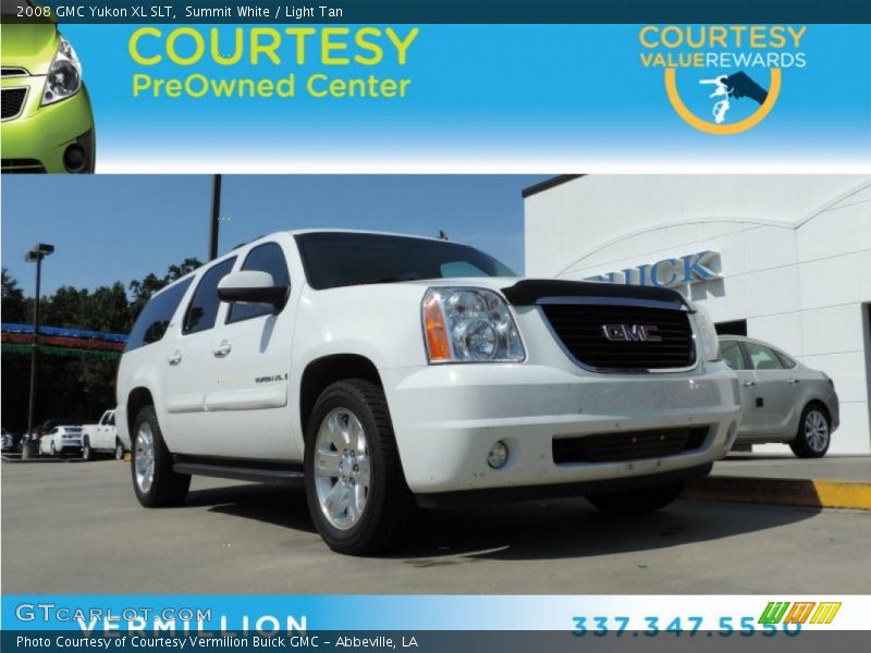 Summit White / Light Tan 2008 GMC Yukon XL SLT