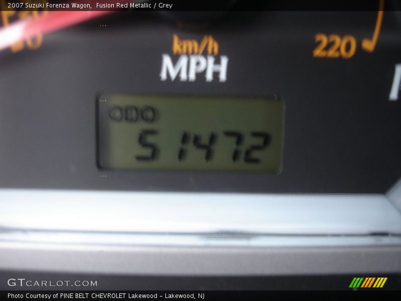 Fusion Red Metallic / Grey 2007 Suzuki Forenza Wagon