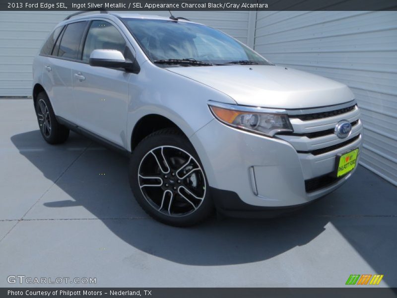 Ingot Silver Metallic / SEL Appearance Charcoal Black/Gray Alcantara 2013 Ford Edge SEL