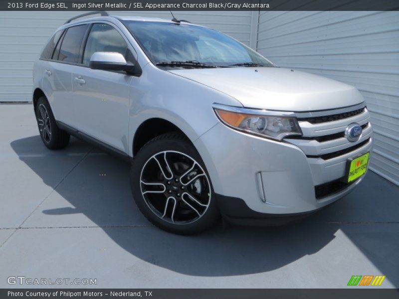 Ingot Silver Metallic / SEL Appearance Charcoal Black/Gray Alcantara 2013 Ford Edge SEL