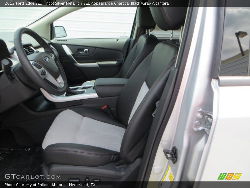 Ingot Silver Metallic / SEL Appearance Charcoal Black/Gray Alcantara 2013 Ford Edge SEL