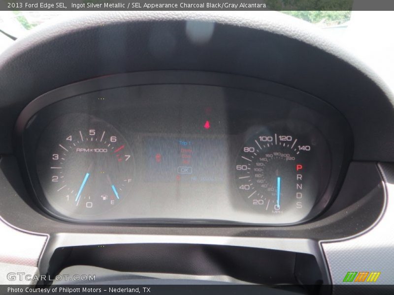 Ingot Silver Metallic / SEL Appearance Charcoal Black/Gray Alcantara 2013 Ford Edge SEL