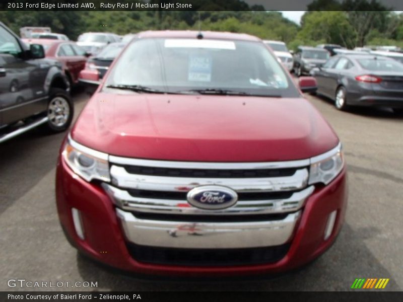 Ruby Red / Medium Light Stone 2013 Ford Edge Limited AWD