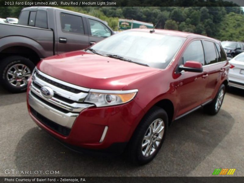 Ruby Red / Medium Light Stone 2013 Ford Edge Limited AWD