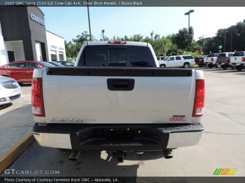 Silver Birch Metallic / Ebony Black 2007 GMC Sierra 1500 SLE Crew Cab 4x4