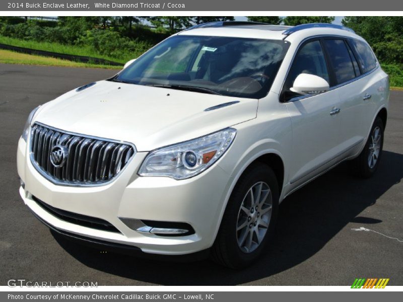 White Diamond Tricoat / Cocoa 2014 Buick Enclave Leather
