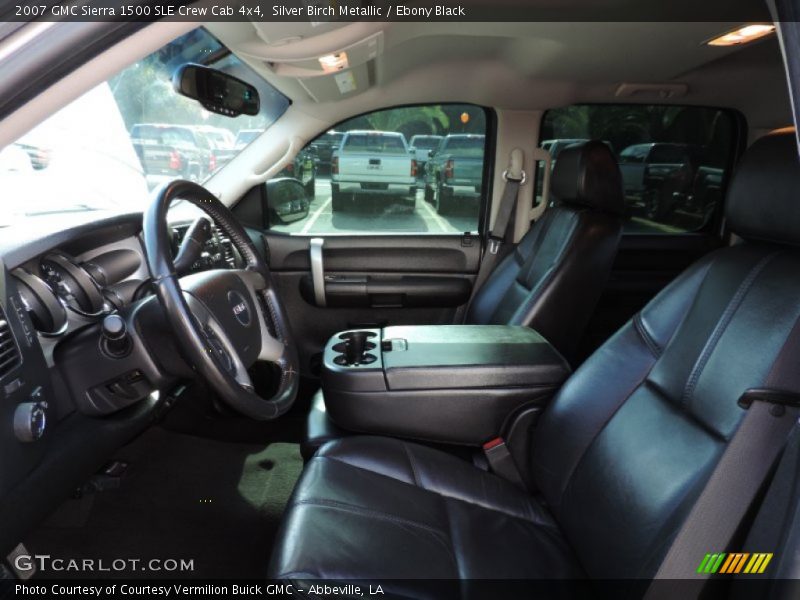 Silver Birch Metallic / Ebony Black 2007 GMC Sierra 1500 SLE Crew Cab 4x4