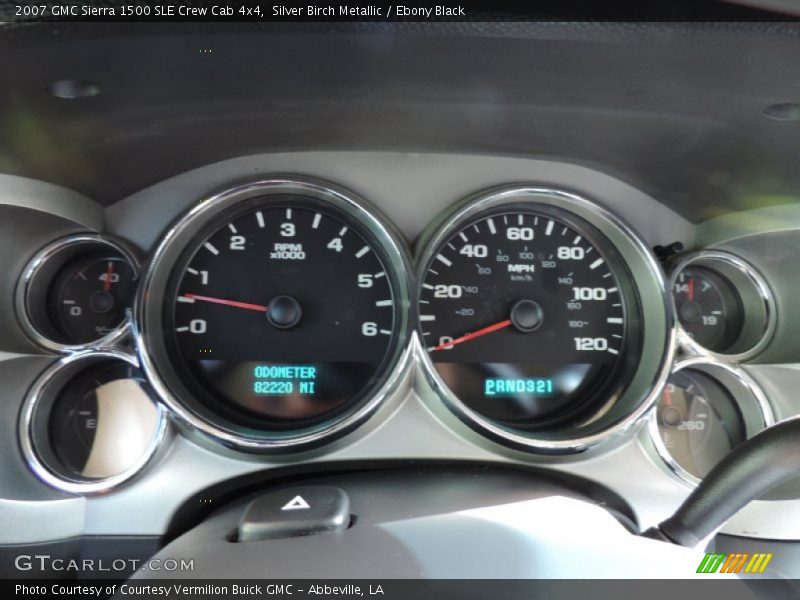 Silver Birch Metallic / Ebony Black 2007 GMC Sierra 1500 SLE Crew Cab 4x4