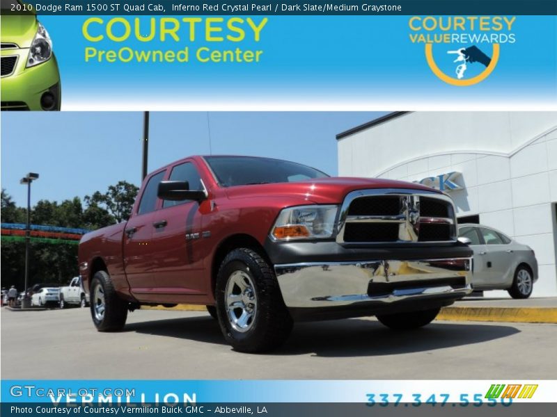 Inferno Red Crystal Pearl / Dark Slate/Medium Graystone 2010 Dodge Ram 1500 ST Quad Cab
