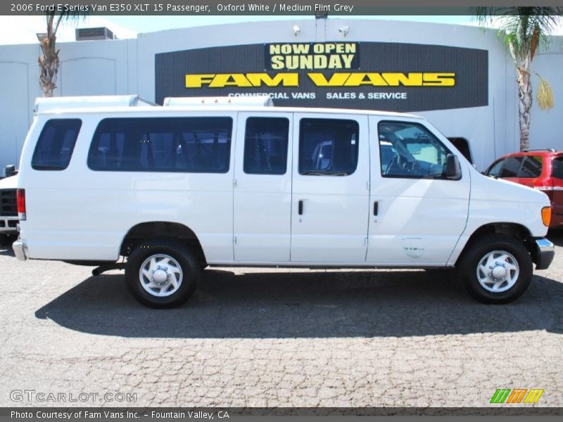 Oxford White / Medium Flint Grey 2006 Ford E Series Van E350 XLT 15 Passenger