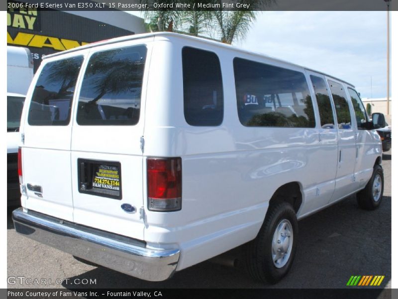 Oxford White / Medium Flint Grey 2006 Ford E Series Van E350 XLT 15 Passenger