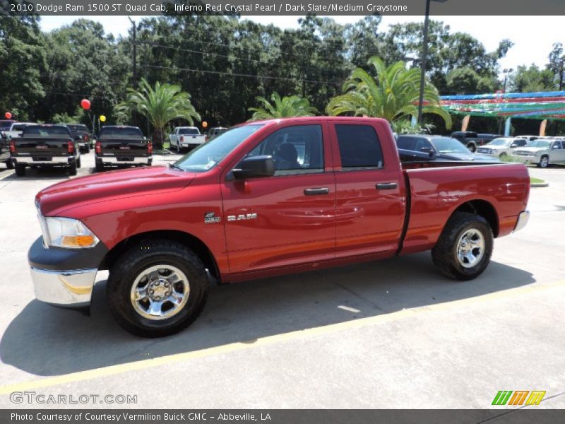 Inferno Red Crystal Pearl / Dark Slate/Medium Graystone 2010 Dodge Ram 1500 ST Quad Cab