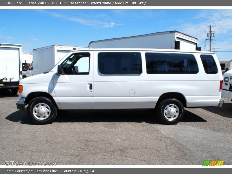 Oxford White / Medium Flint Grey 2006 Ford E Series Van E350 XLT 15 Passenger