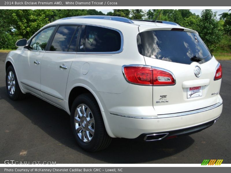 White Diamond Tricoat / Cocoa 2014 Buick Enclave Premium AWD